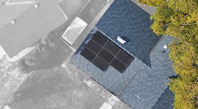 Solar installation aerial view 10