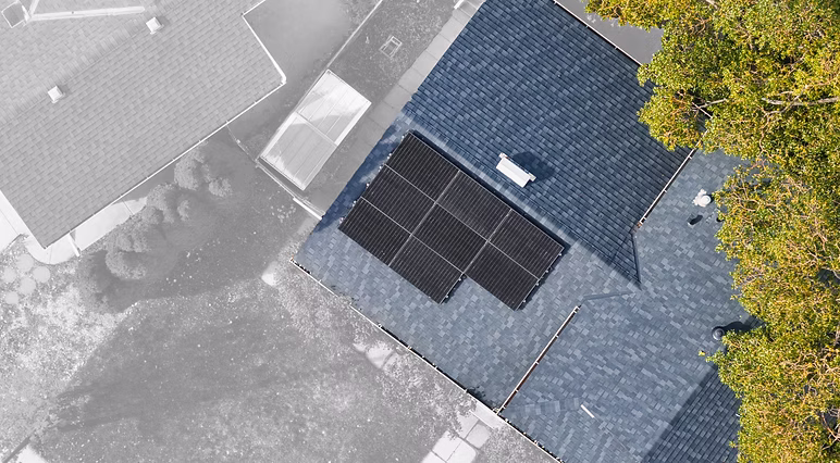 Solar installation aerial view 10