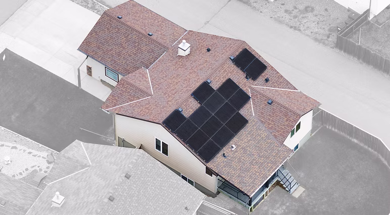 Solar installation aerial view 3
